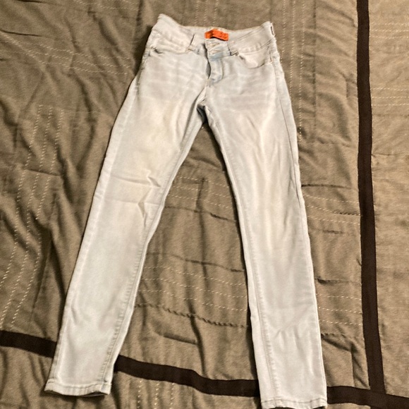 Light wash “but I love you” wax jeans 0/24 - Picture 1 of 5